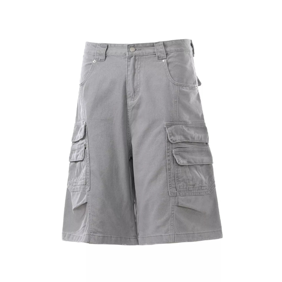 Men’s Relaxed Fit Cargo Capris Grey / S Apparel and Accessories