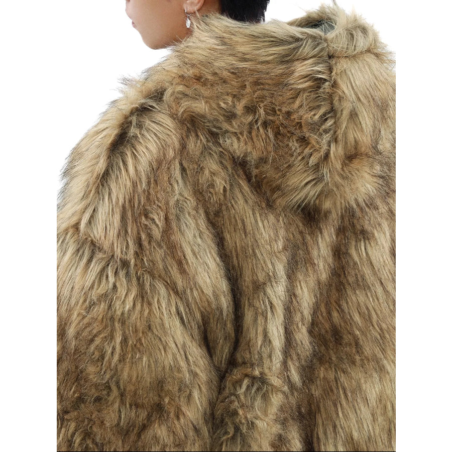 Men’s Reversible Faux Leather Bomber Jacket with Plush Fur Lining Apparel and Accessories