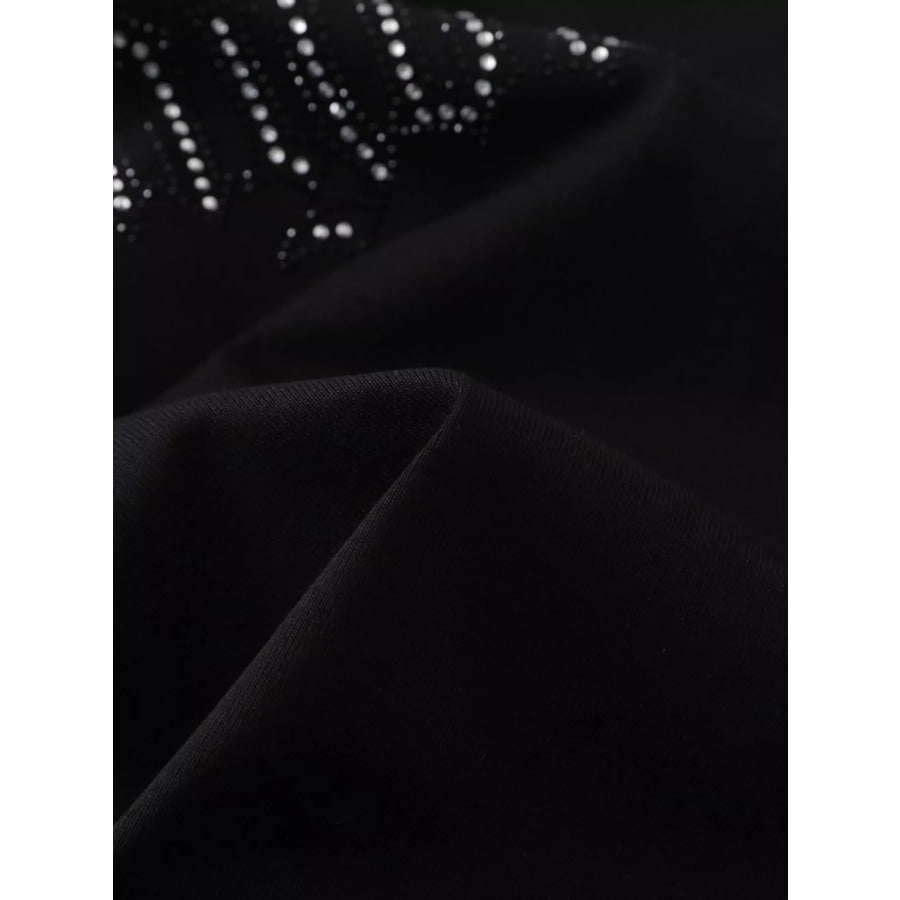 Men’s Rhinestone Mock Neck T-Shirt Apparel and Accessories