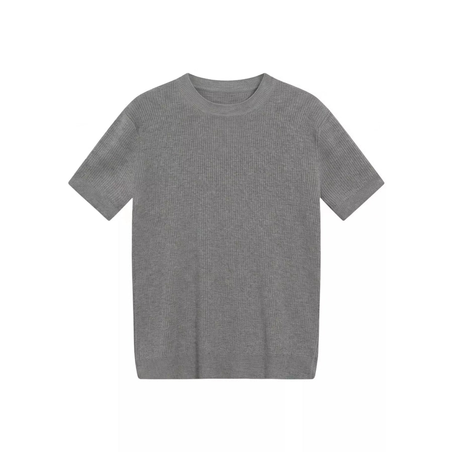 Men’s Ribbed Knit Short Sleeve T-Shirt Apparel and Accessories