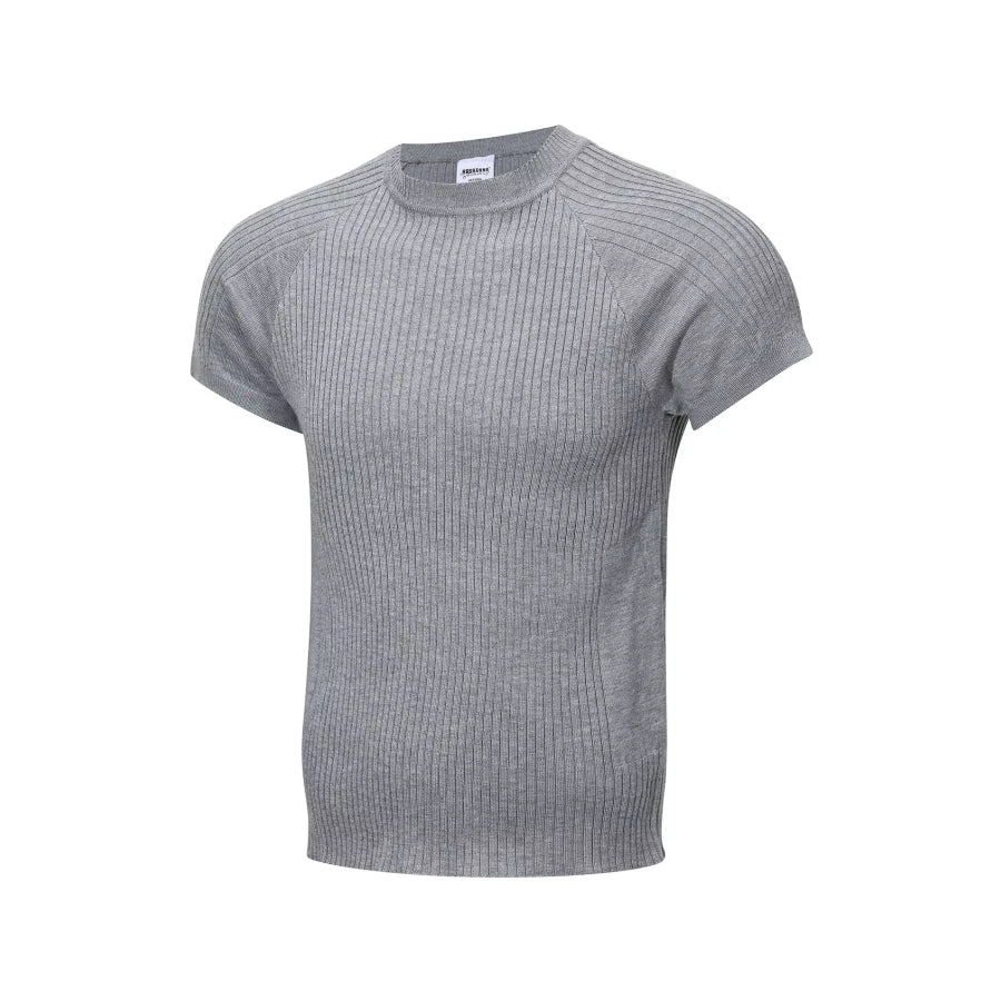 Men’s Ribbed Knit Short-Sleeve T-Shirt Apparel and Accessories