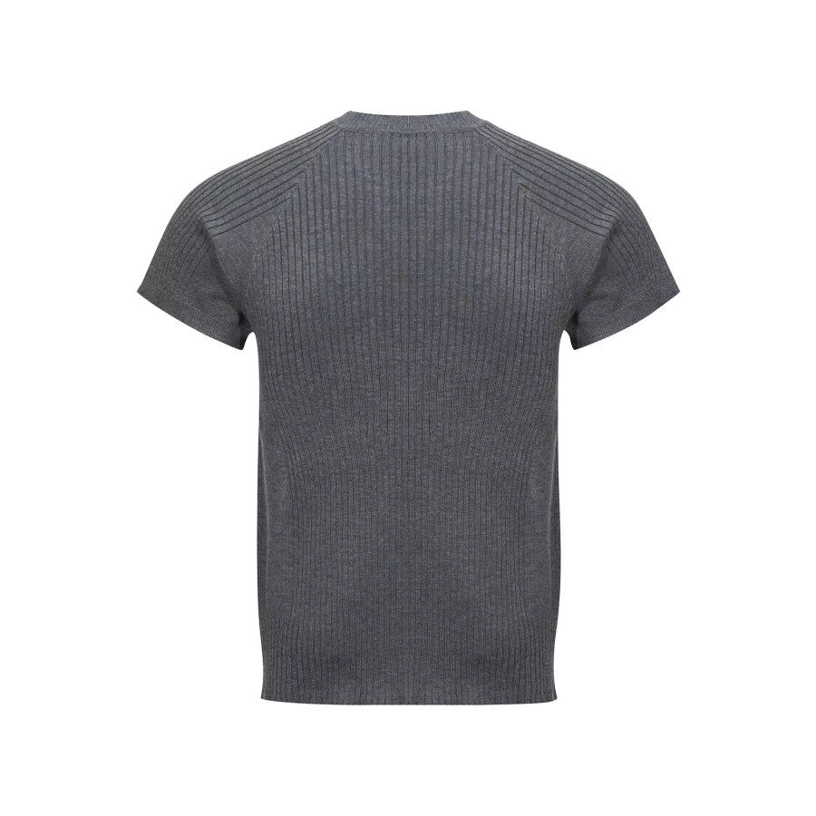 Men’s Ribbed Knit Short-Sleeve T-Shirt Apparel and Accessories