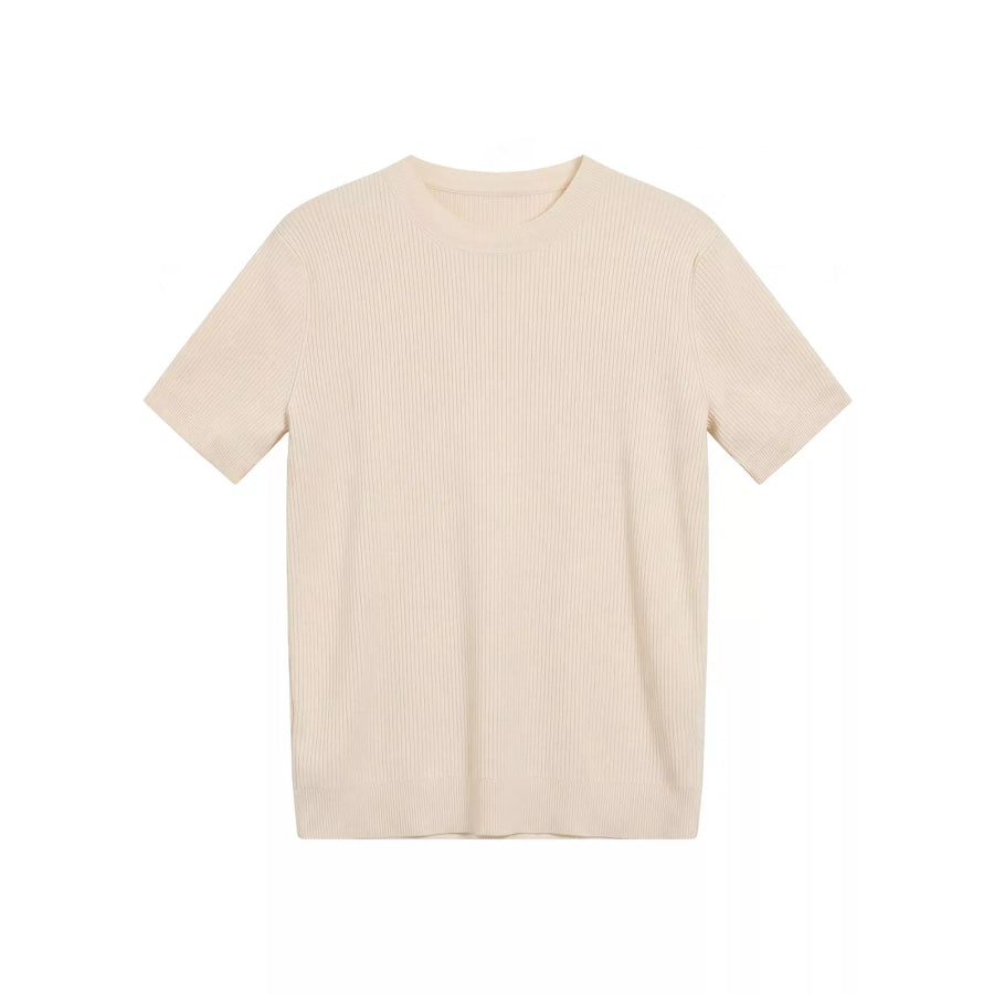 Men’s Ribbed Knit Short Sleeve T-Shirt Apparel and Accessories