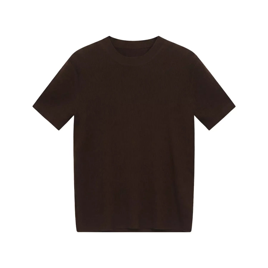 Men’s Ribbed Knit Short Sleeve T-Shirt Apparel and Accessories