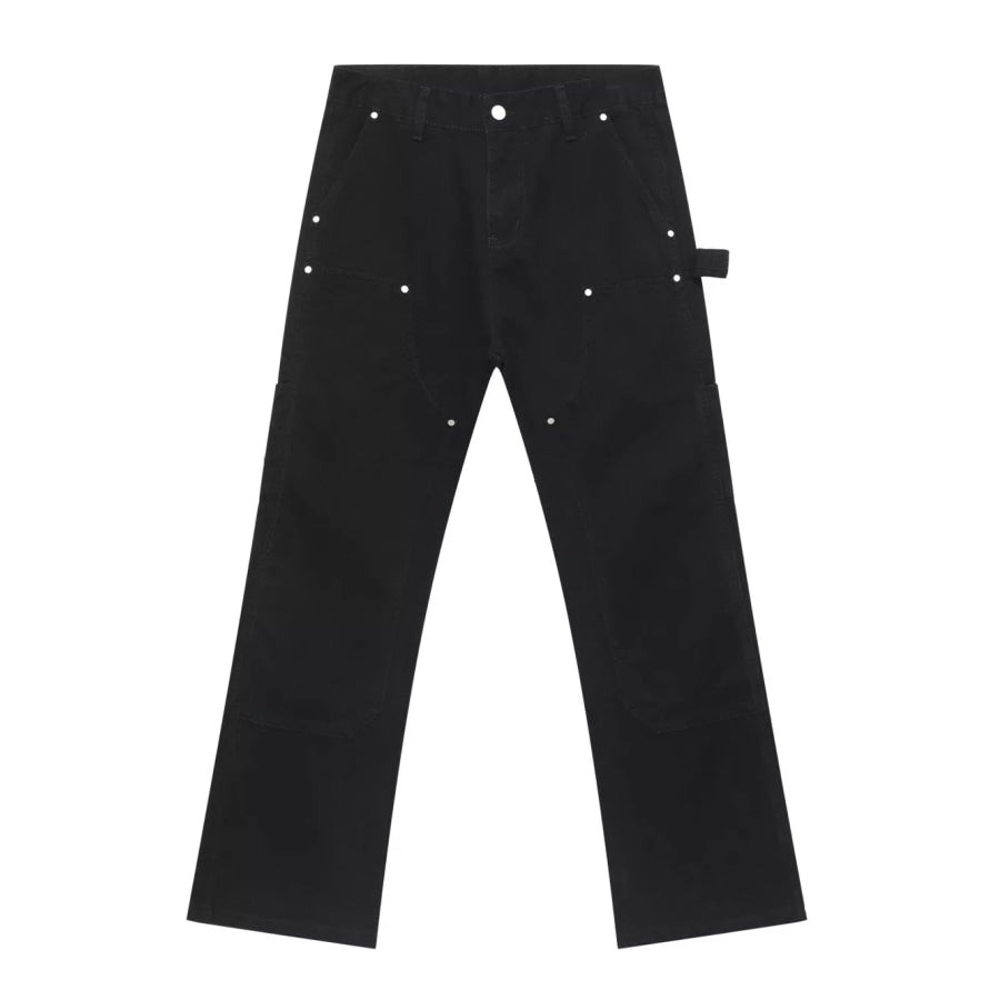 Men’s Rivet-Detailed Straight-Leg Jeans Apparel and Accessories
