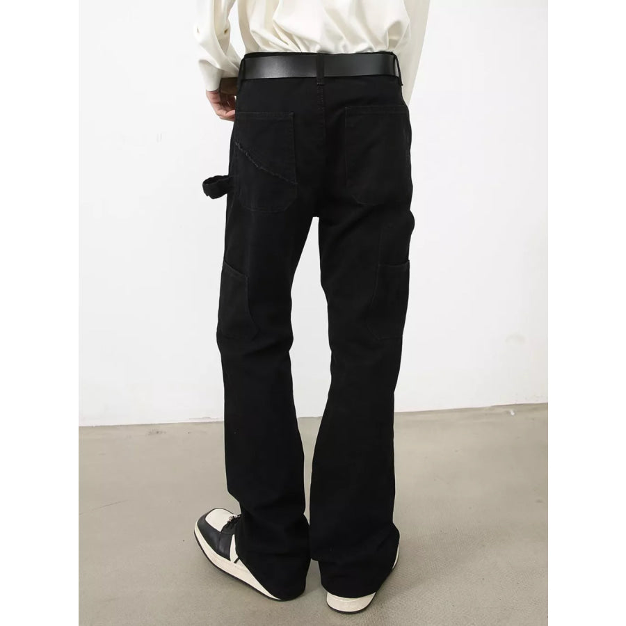 Men’s Rivet-Detailed Straight-Leg Jeans Apparel and Accessories