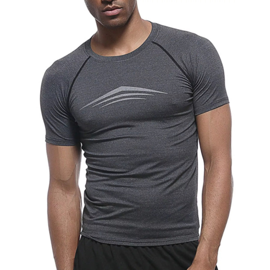 Men’s Round Neck Active T-Shirt Apparel and Accessories