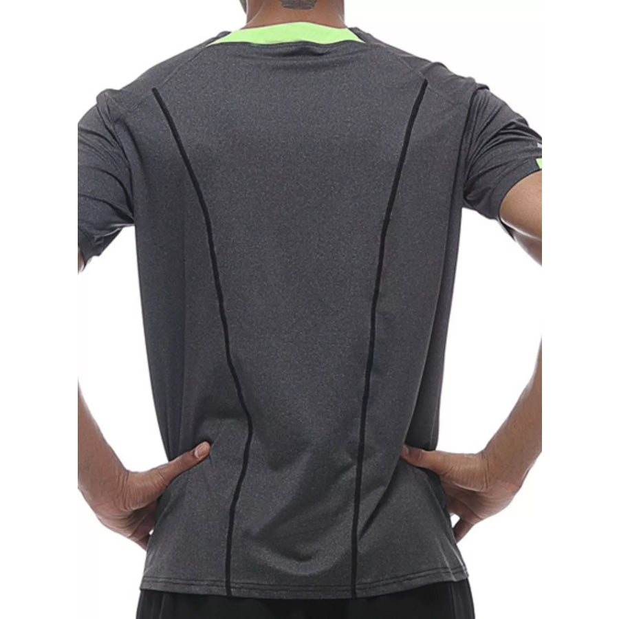 Men’s Round Neck Quick-Dry Active T-Shirt Apparel and Accessories