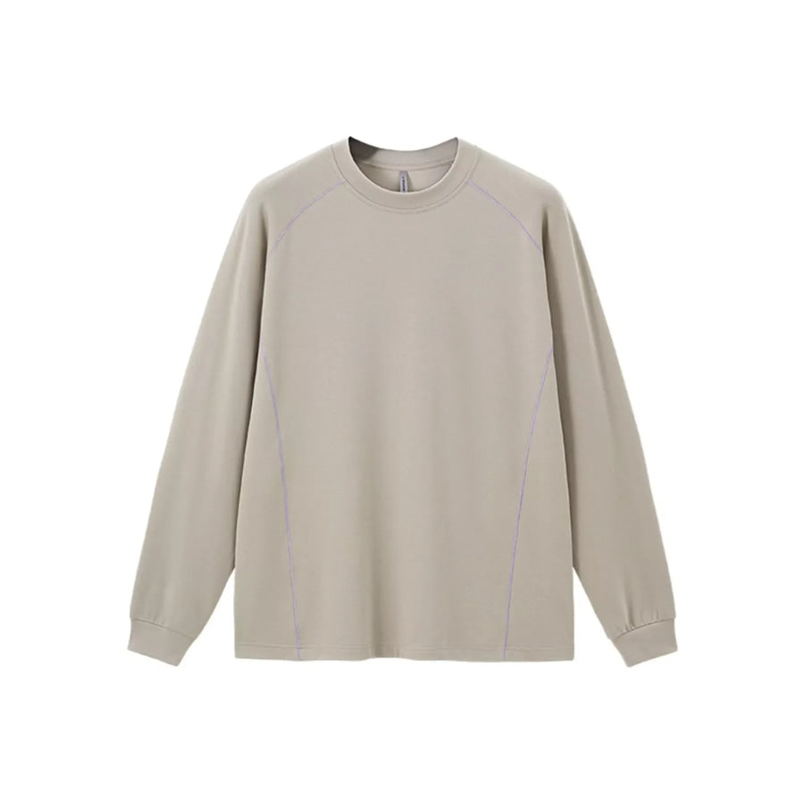Men’s Round Neck Raglan Sleeve T-Shirt Gray / S Apparel and Accessories