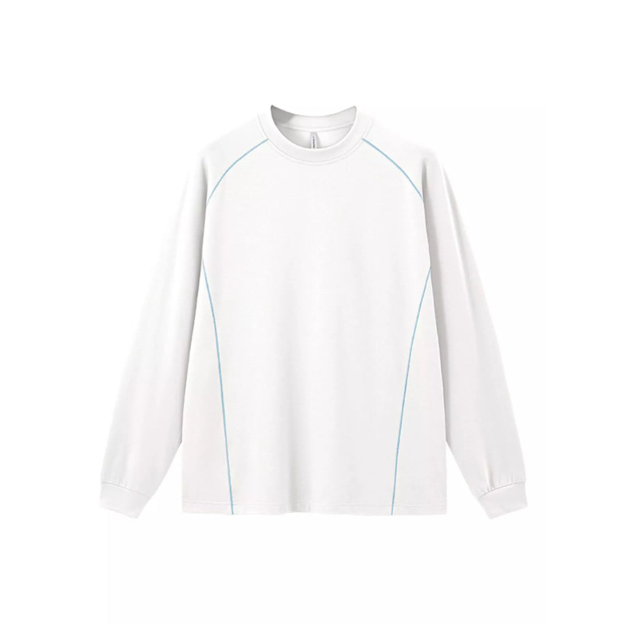 Men’s Round Neck Raglan Sleeve T-Shirt White / S Apparel and Accessories