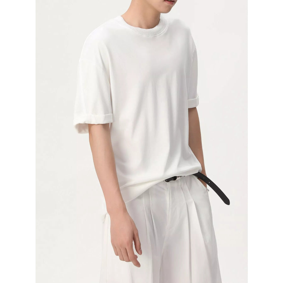 Men’s Round Neck Short Sleeve T-Shirt Apparel and Accessories