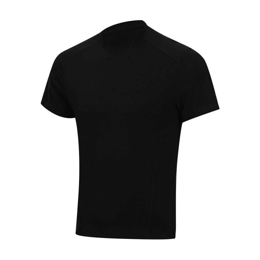 Men’s Round Neck Short Sleeve T-Shirt Black / M Apparel and Accessories
