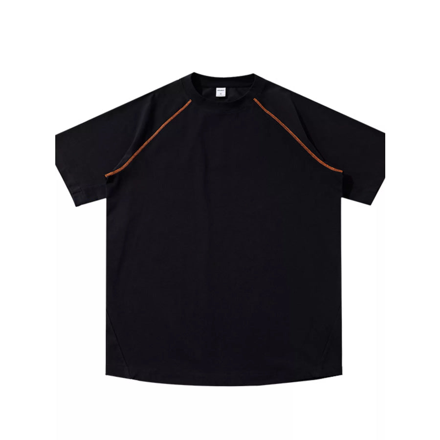 Men’s Round Neck Short Sleeve T-Shirt Black / S Apparel and Accessories