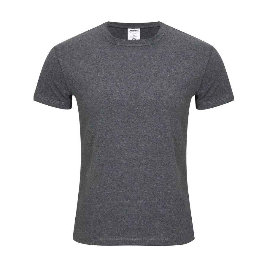 Men’s Round Neck Short Sleeve T-Shirt Dark Gray / M Apparel and Accessories