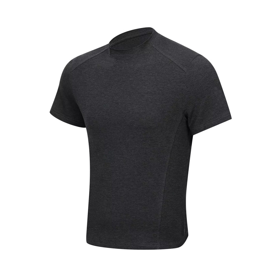 Men’s Round Neck Short Sleeve T-Shirt Dark Gray / M Apparel and Accessories