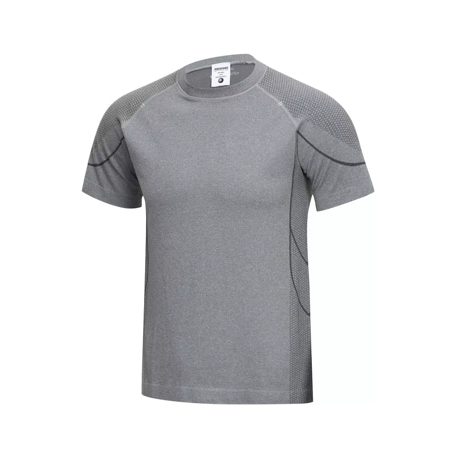 Men’s Round Neck Short Sleeve T-Shirt Grey / M Apparel and Accessories