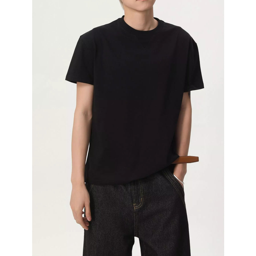 Men’s Round Neck Short Sleeve Tee Black / M