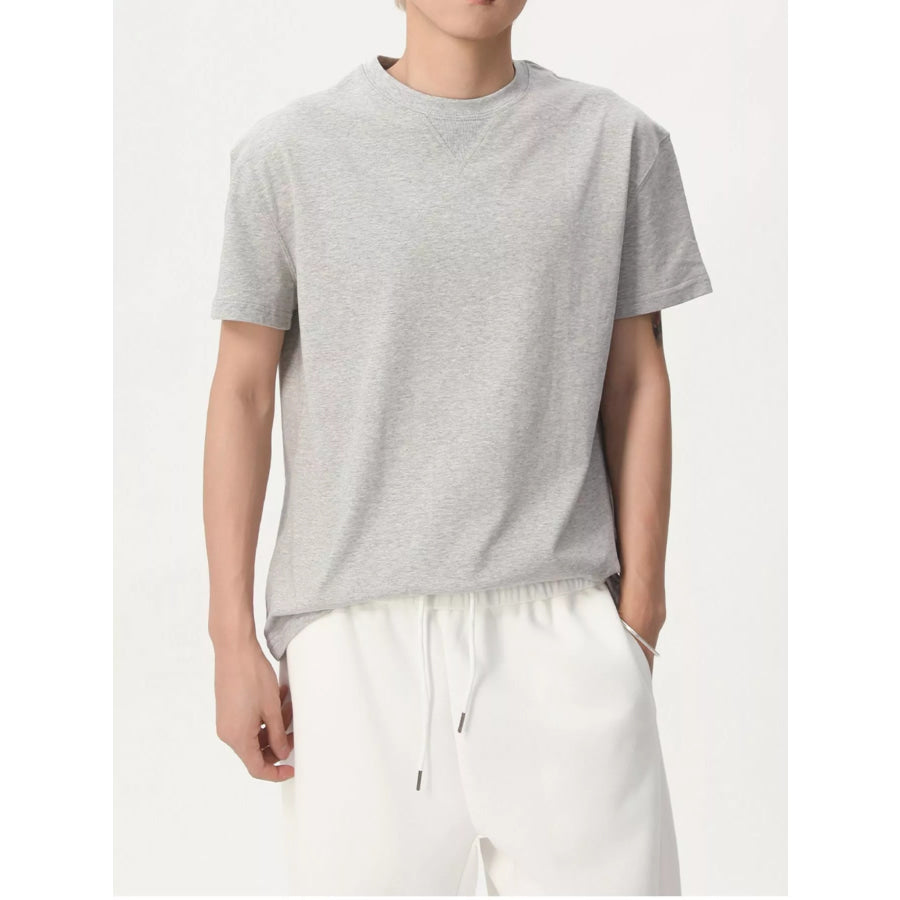 Men’s Round Neck Short Sleeve Tee Hemp Ash / M