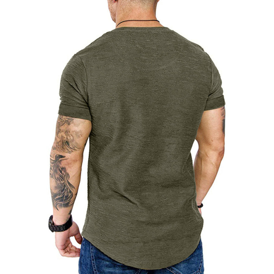 Men’s Round Neck Slim Fit Casual T-Shirt Apparel and Accessories