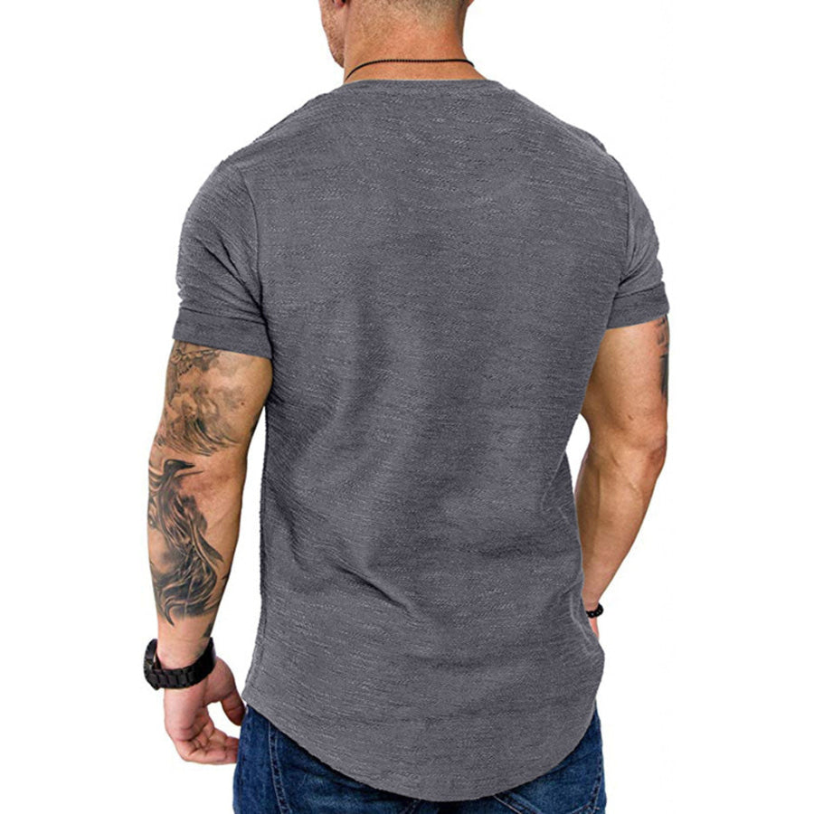Men’s Round Neck Slim Fit Casual T-Shirt Apparel and Accessories