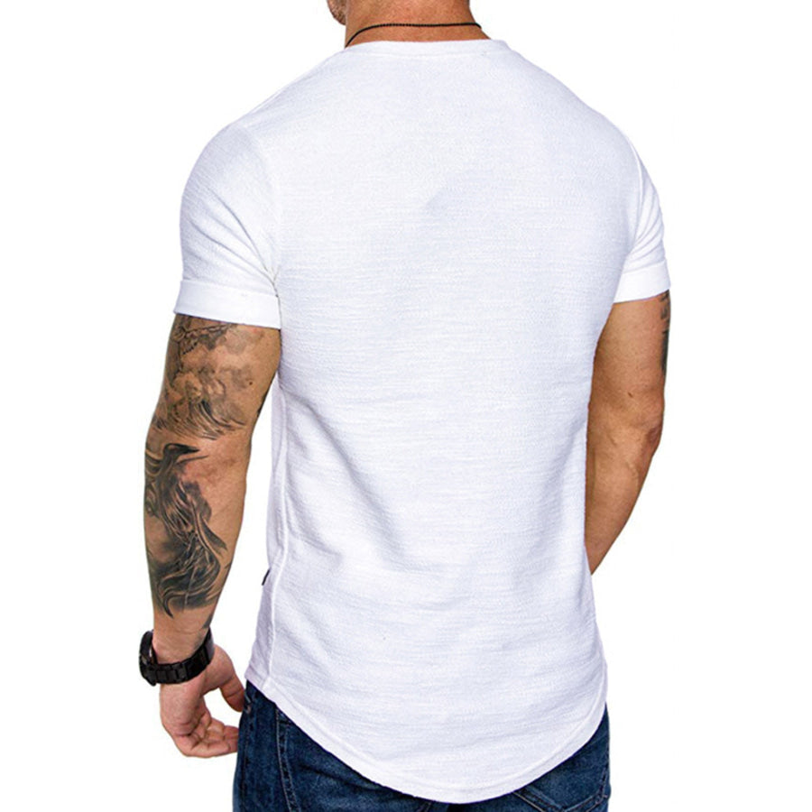 Men’s Round Neck Slim Fit Casual T-Shirt Apparel and Accessories