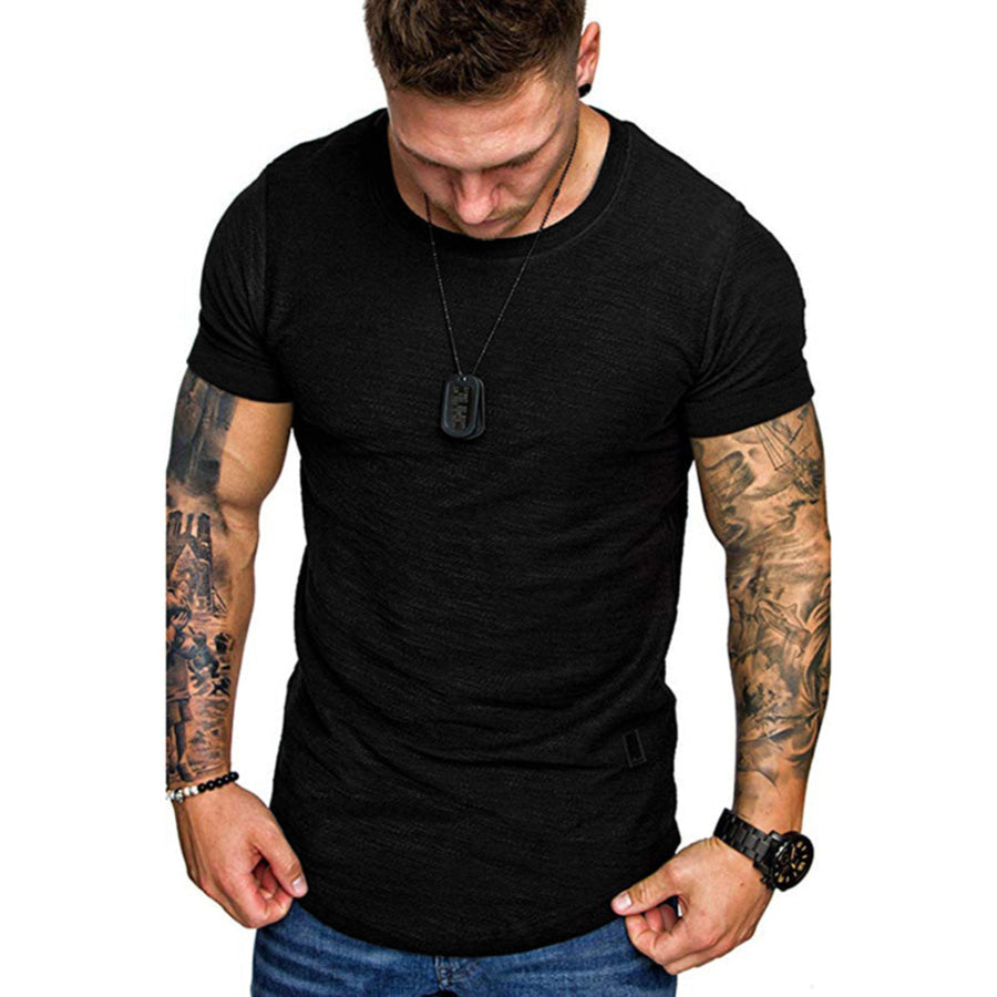 Men’s Round Neck Slim Fit Casual T-Shirt Apparel and Accessories