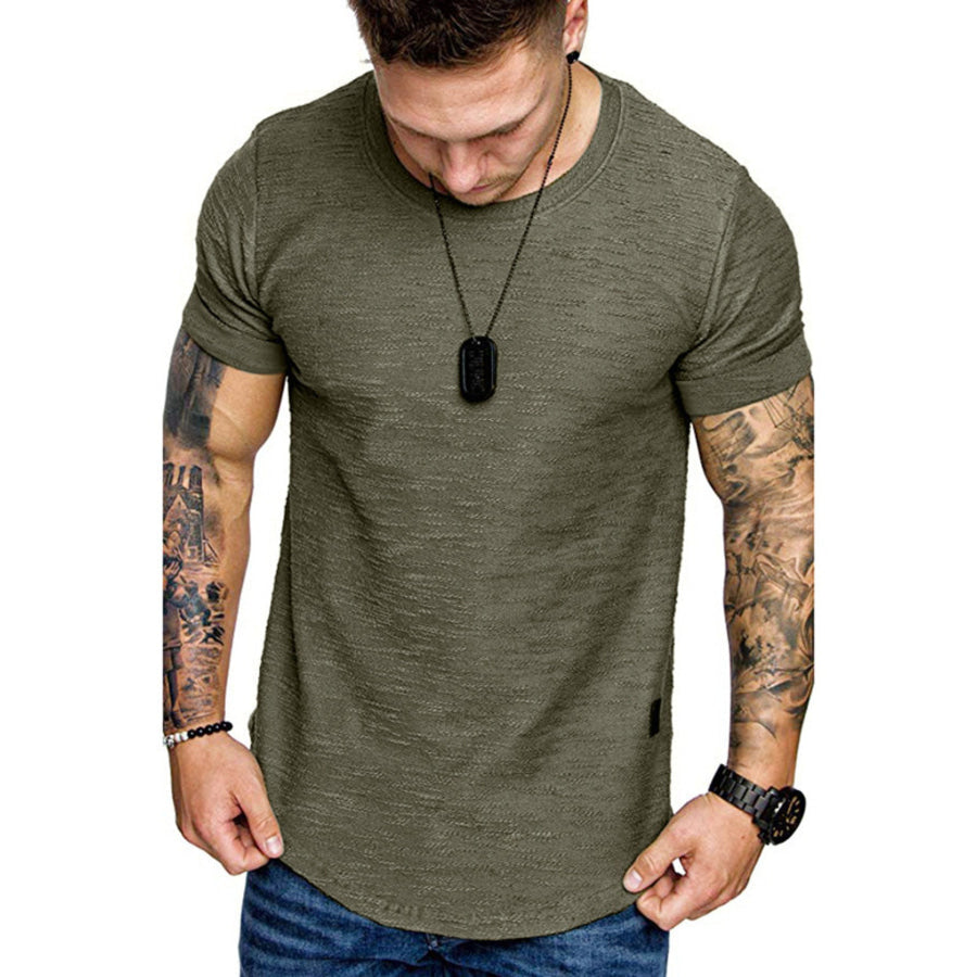 Men’s Round Neck Slim Fit Casual T-Shirt Apparel and Accessories