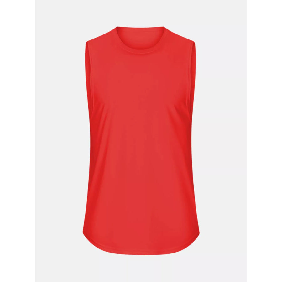 Men’s Round Neck Tank Red / M Apparel and Accessories
