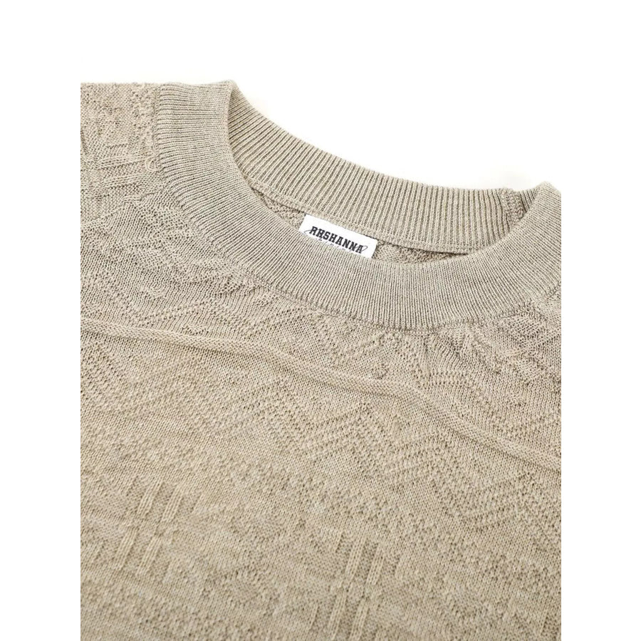 Men’s Short Sleeve Geometric Textured Knit Top Apparel and Accessories