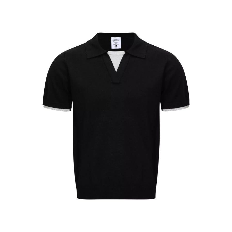Men’s Short Sleeve Knit Polo Black / M Apparel and Accessories