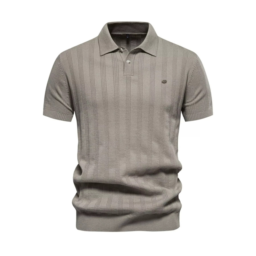 Men’s Short Sleeve Knit Polo Khaki / S Apparel and Accessories
