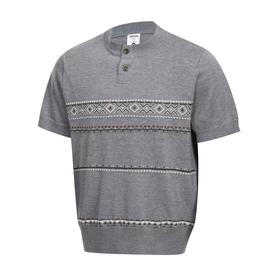 Men’s Short Sleeve Knit Top Grey / M Apparel and Accessories