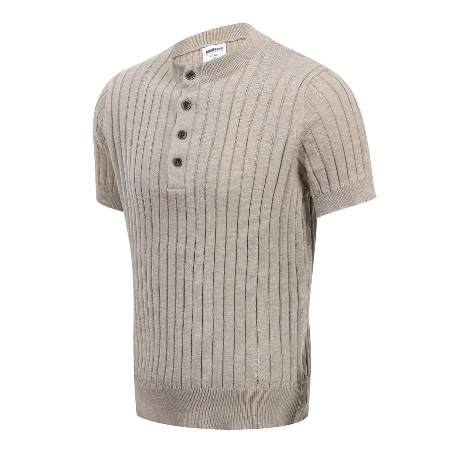 Men’s Short Sleeve Ribbed Knit Top Apparel and Accessories