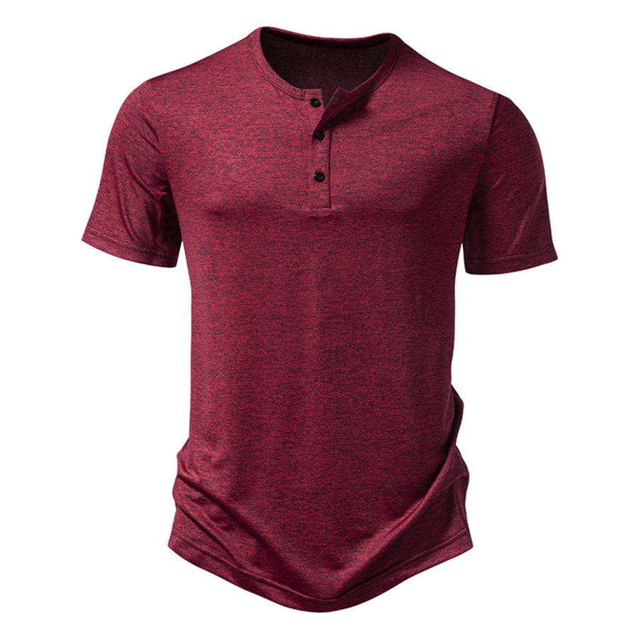 Men’s Short Sleeve Slim Fit T-Shirt Burgundy / S Apparel and Accessories