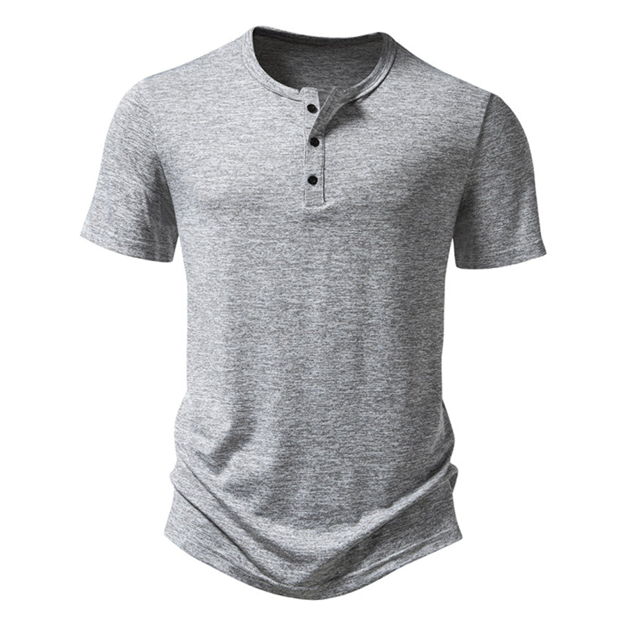 Men’s Short Sleeve Slim Fit T-Shirt Light Gray / S Apparel and Accessories