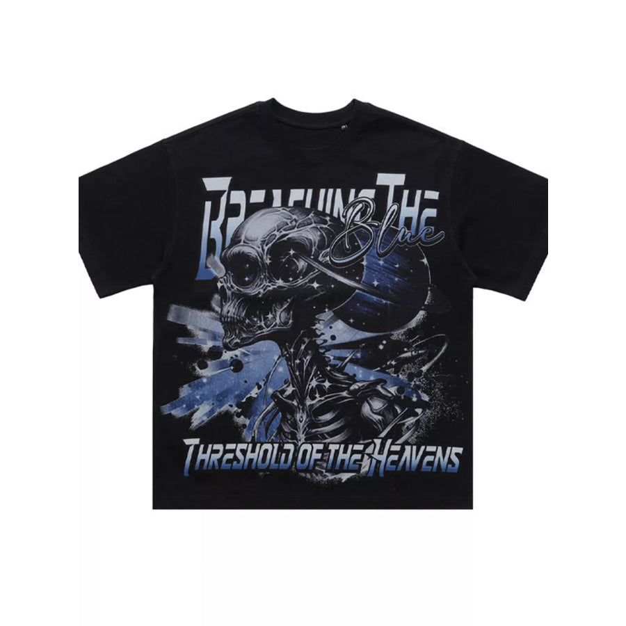 Men’s Skull Graphic Round Neck T-Shirt Apparel and Accessories