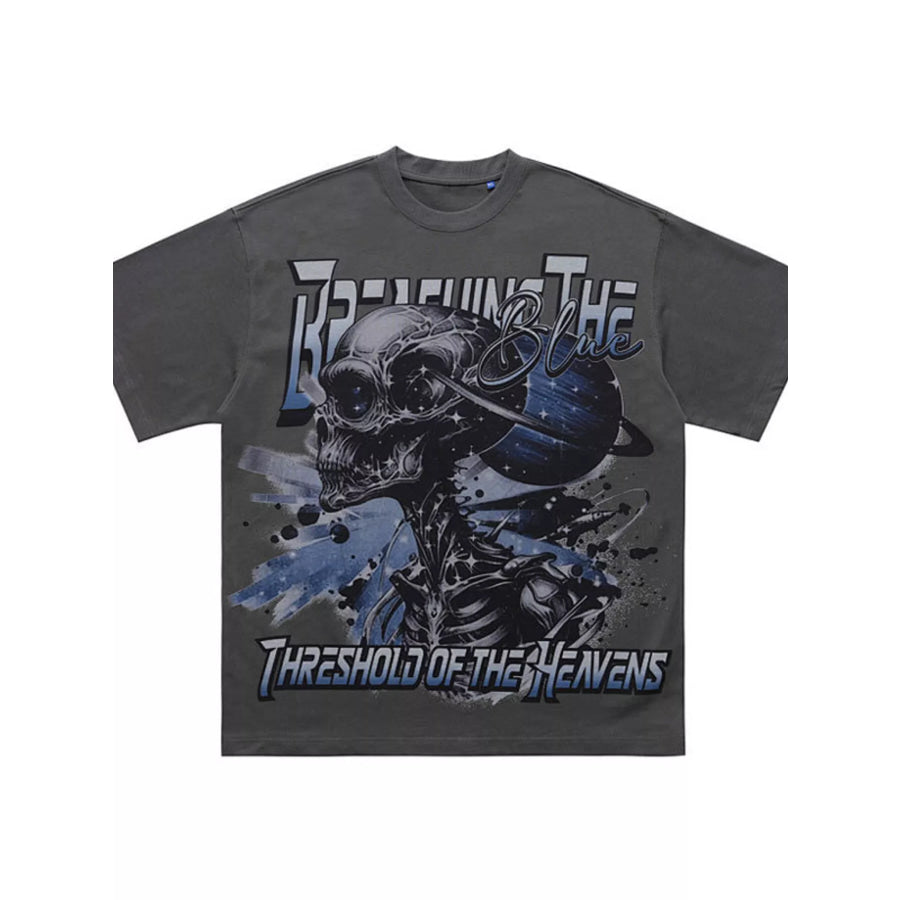 Men’s Skull Graphic Round Neck T-Shirt Apparel and Accessories