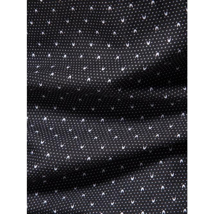 Men’s Slim Fit Dotted Pattern Long Sleeve Shirt Apparel and Accessories