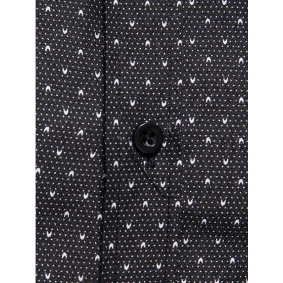 Men’s Slim Fit Dotted Pattern Long Sleeve Shirt Apparel and Accessories