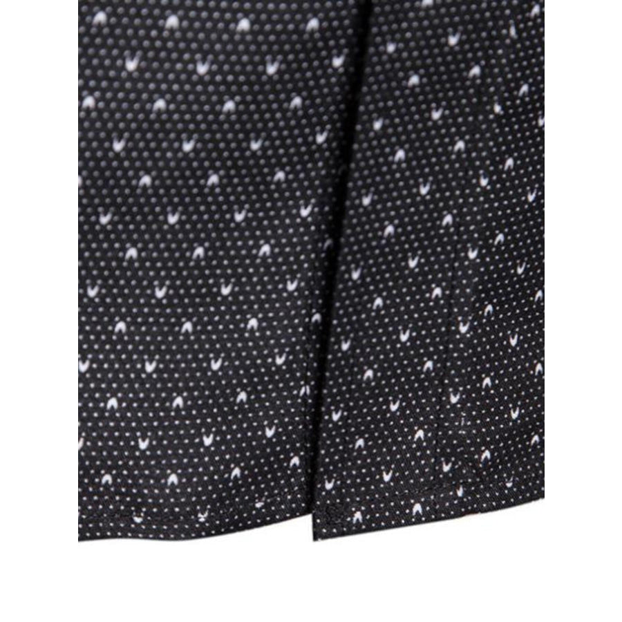 Men’s Slim Fit Dotted Pattern Long Sleeve Shirt Apparel and Accessories