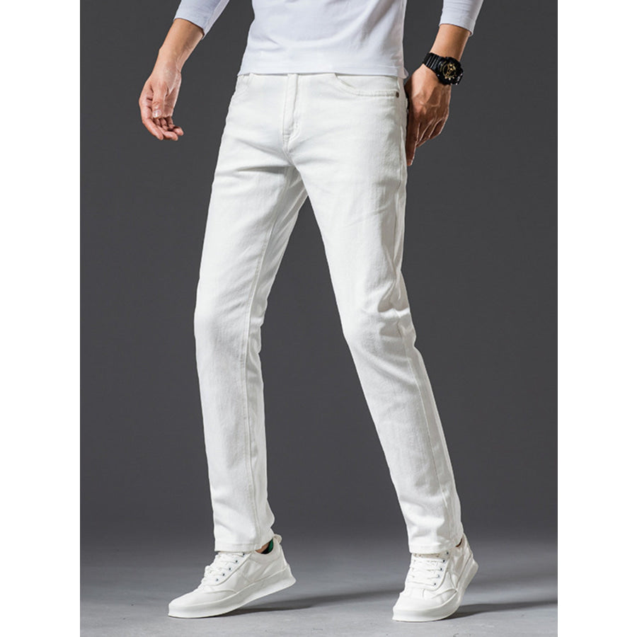 Men’s Slim Fit Jeans White / 28 Apparel and Accessories