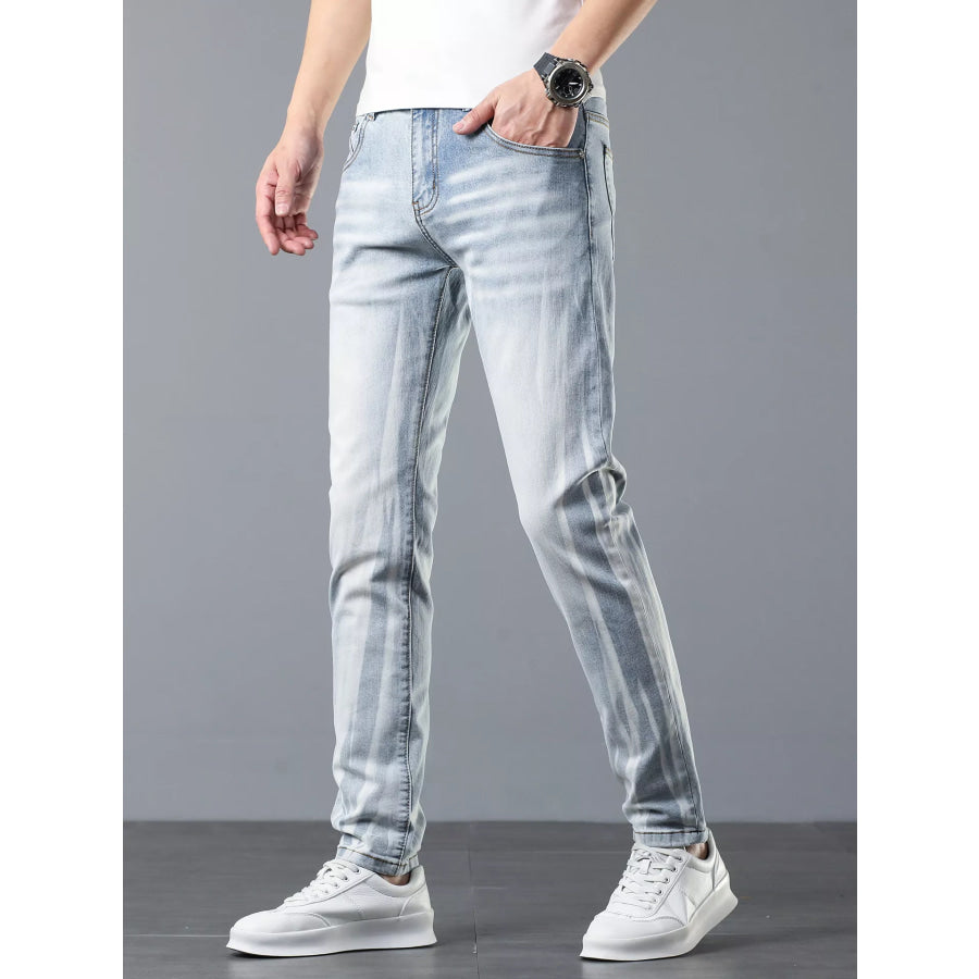 Men’s Slim Fit Jeans Light Blue / 28 Apparel and Accessories