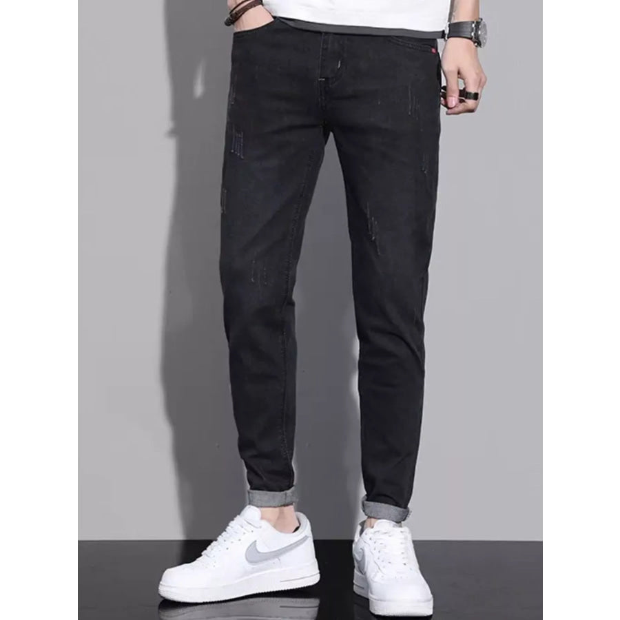 Men’s Slim Fit Jeans Black / 27 Apparel and Accessories