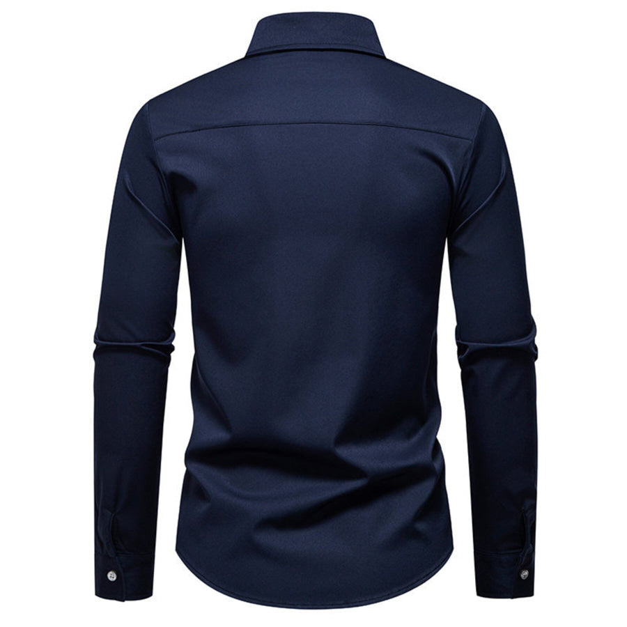 Men’s Slim Fit Long Sleeve Shirt Apparel and Accessories