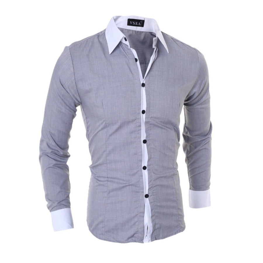 Men’s Slim Fit Long Sleeve Shirt Apparel and Accessories