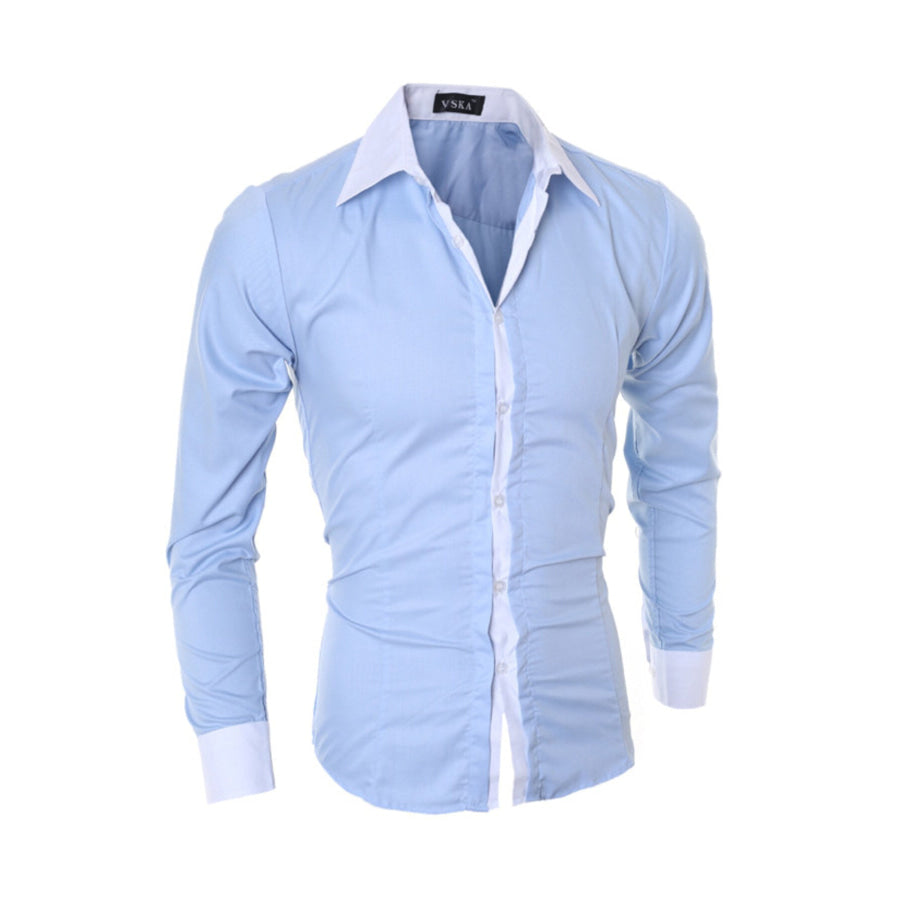Men’s Slim Fit Long Sleeve Shirt Apparel and Accessories