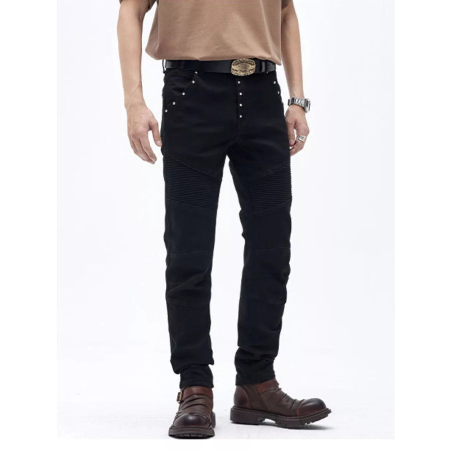 Men’s Slim Fit Moto Jeans Apparel and Accessories