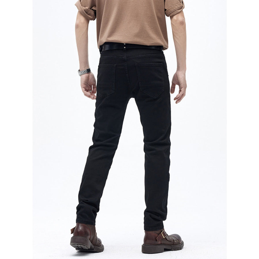 Men’s Slim Fit Moto Jeans Apparel and Accessories