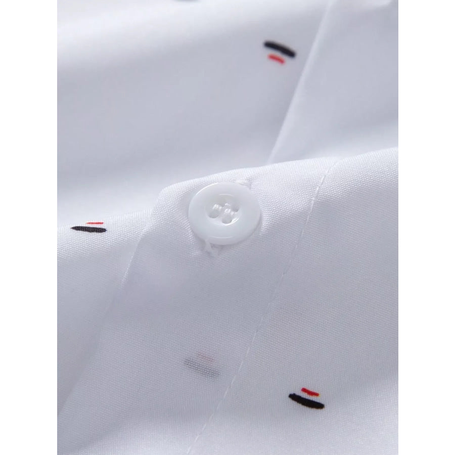 Men’s Slim Fit Printed Long Sleeve Shirt Apparel and Accessories