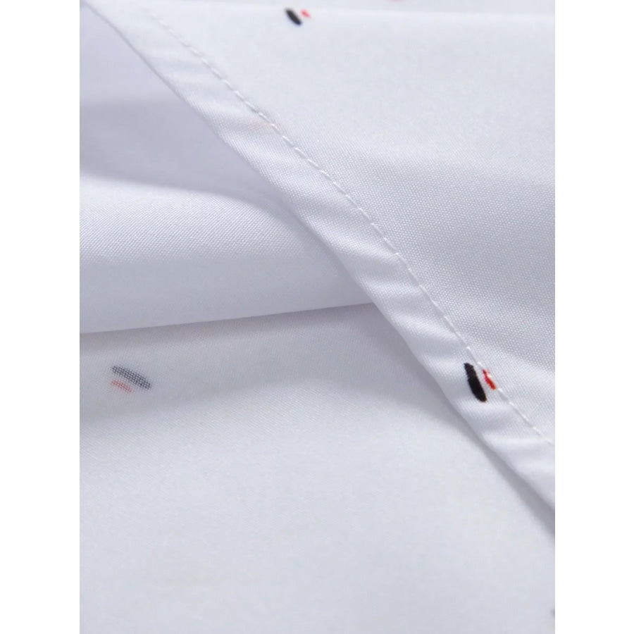 Men’s Slim Fit Printed Long Sleeve Shirt Apparel and Accessories